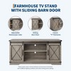 Farmhouse TV Stand, for TV Up to 65", Entertainment Center with Sliding Barn Doors and Adjustable Shelf, TV Media Console Table for Living Room - 4 of 4