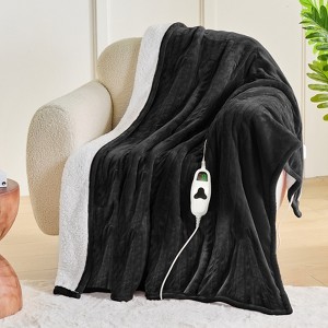 Inhand Heated Blanket Electric Heating Blanket Auto-Off 10 Heat Level Over-Heat Protection Flannel ETL Certified - 1 of 4