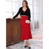 INSPIRE CHIC Women's Evening Long Sleeve Sparkle Trim Bridal Wedding Elegant Cocktail Velvet Shrug - 3 of 4