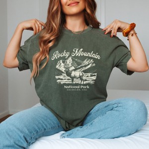 Simply Sage Market Rocky Mountain National Park Colorado USA Elk Garment Dyed Tee - 1 of 4