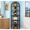 Gulches 6-Tier Corner Shelf, 71" Tall Corner Bookshelf for Small Space Storage - 2 of 4