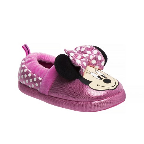 Minnie Mouse Toddler Dual Sizes Minnie Mouse Slippers - Pink , 11-12