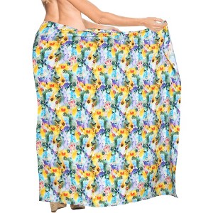 HAPPY BAY Women's Summer Sarong Coverups Swimsuit Bikini Beach Wraps Pareo Swimwear Swim Cover Ups for Women One Size Tiny Sunflower, Multicolor - 1 of 4