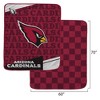 NFL Arizona Cardinals Diagonal Ghost Checker Double Sided Ultra Cozy Blanket - 3 of 3