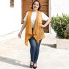 Anna-Kaci Women's Plus Size Boho Open Front Crochet Cover Up Sleeveless Shawl Cardigan Vest - 2 of 4