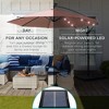 Best Choice Products 10ft Solar LED Offset Hanging Outdoor Market Patio Umbrella w/ Adjustable Tilt - 3 of 4