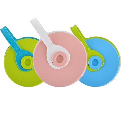 iLIDS 3pk Wide Mouth Sport Lid - Sky Blue/Pale Pink/Lime