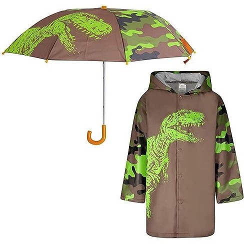 Boys dinosaur rain jacket online