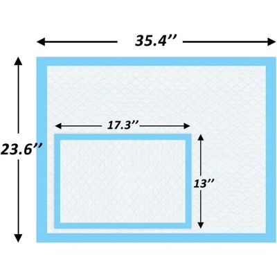 Medium Blue Super-Absorbent Waterproof Dog Training Pads, 40-Count