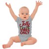 Christmas Lights Jolly Vibes Only Baby Romper Boys or Girls Brisco Brands - 3 of 4