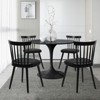 Bekrvio Windsor Dining Chair-Farmhouse Solid Wood Spindle Back Side Chair Mid-Century Modern Black Armless Kitchen Chair for Dining Room Restaurant - 3 of 4