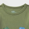 Toddlers 2pk Adaptive Long Sleeve 'Dino/Space' Graphic T-Shirt - Cat & Jack™ Bright Olive/Black - 3 of 3