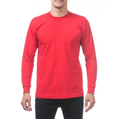 Pro Club Men's Heavyweight Cotton Long Sleeve Crew Neck T-Shirt