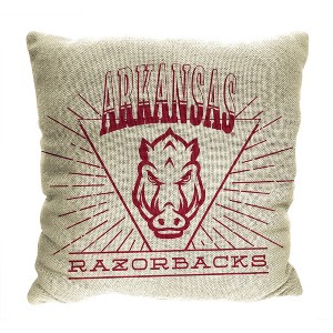 NCAA Arkansas Razorbacks 26 x 26 Woven Tapestry Pillow - 1 of 4