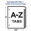 Avery A-Z Dividers for 3 Ring Binders, 26 Tabs per Set, Customizable Table of Contents, Multicolor Tabs (3 Sets of 44225) - 4 of 4