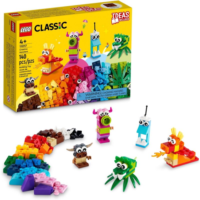LEGO Classic Creative Monsters 11017 Building Kit with 5 Toys, 1 of 10