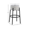 Meridian Furniture,Avalon Cream Boucle Fabric Bar Stool - 4 of 4