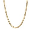 Black Bow Jewelry Men's 7mm 14k Yellow Gold Hollow Curb Link Chain Necklace - 3 of 4