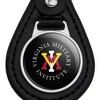Virginia Military Institute Secondary Logo Black Leather Keychain - 3 of 4