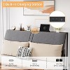 Full Bed Frame with Charging Station and Storage Headboard,Platform Bed with Ergonomic Upholstered Backrest,Sturdy and No Noise,No Box Spring Needed - 4 of 4