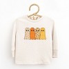 Four Ghosts Checkered Quilted Printed - Toddler Long Sleeve Graphic Tee and Youth Long Sleeve Graphic T-Shirt - 2 of 3