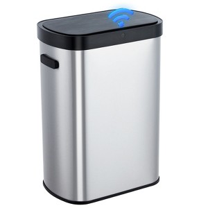 Automatic Sensor Trash Can, 13 Gallon Large Capacity Waste Bin with Lid, Touchless Garbage Can - 1 of 4