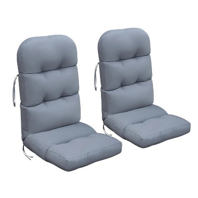 2 PCS Gray Indoor or Outdoor Waterproof Adirondack Chair Seat and Back Cushion