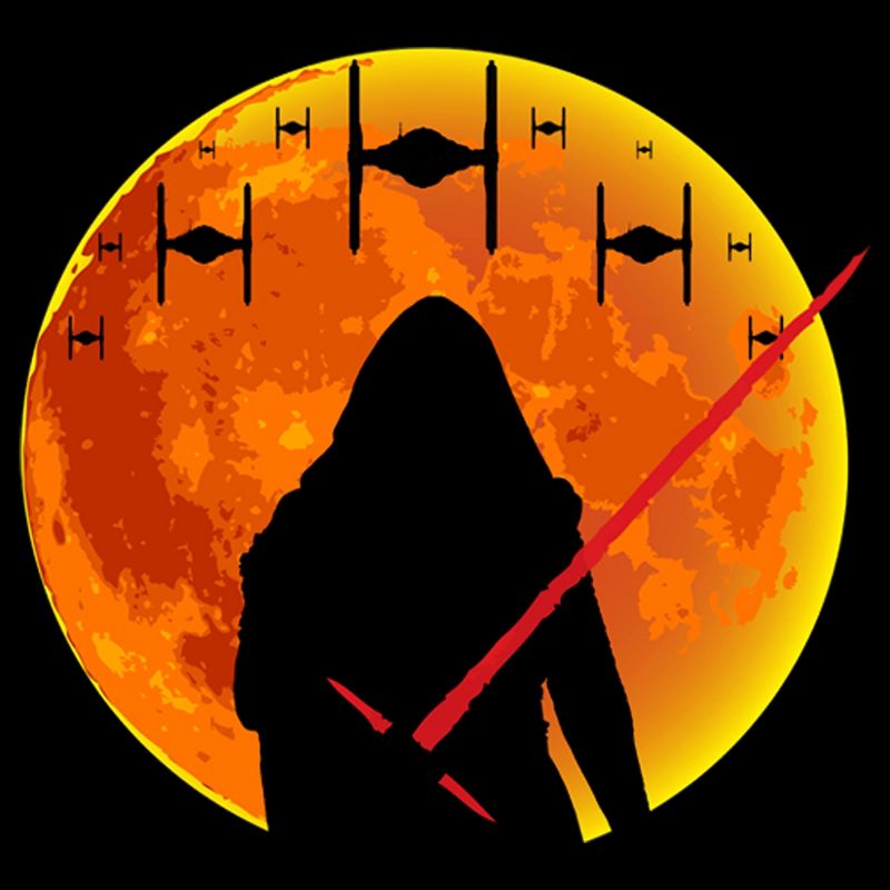 Men's Star Wars The Force Awakens Halloween Kylo Ren Moon T-Shirt, 2 of 6