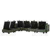 VYNXARIA 113.5 inch Modular Sectiona Corduroy Sofa,U Shaped Sectional Couch with Storage Ottoman,6 Seats Convertible Sectionals with Chaise,Green - 4 of 4