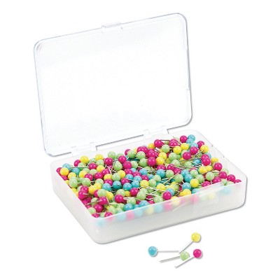 U Brands Map Push Pins Plastic Assorted 1/2" 300/Pack 3086U06-24