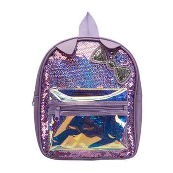 Girls' 8.75 Hologram Mini Backpack - Art Class™ Silver : Target