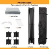 Portable Pop-Up Canopy Tent with 3 Adjustable Heights, Waterproof Outdoor Sun Shade with Wheeled Bag, Party Tents for Patio, Deck, Garden, Beach - 4 of 4