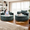 NicBex Modern Round Corduroy Sponge Single Sofa with Back Cushion & Pillows, Fluffy Sleeper Chair for Living Room & Bedroom - 3 of 4