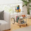 Costway 3-Tier Home Bar Serving Cart on Wheels with Mirrored Shelves for Kitchen - 4 of 4