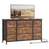 Wide Dresser with 10 Large Drawers for 55'' Long TV Stand with Power Outlet Entertainment Center - 2 of 4