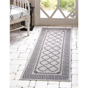 Unique Loom    Outdoor Trellis Stars Area Rug - 1 of 4