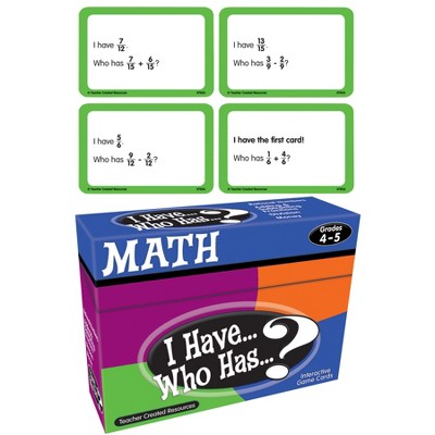 Teacher Created Resources I Have, Who Has Math Game - Grade 4-5