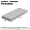 Crestlive Products Outdoor Bench Cushion with Ties Water Resistant Fabric Durable Thicken Memory Foam for Loveseat Couch Porch Swing - 2 of 4