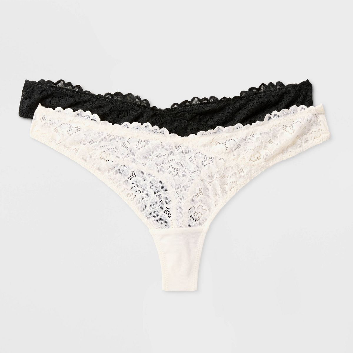 Women's 2pk Rose Lace Thong Underwear - Auden™