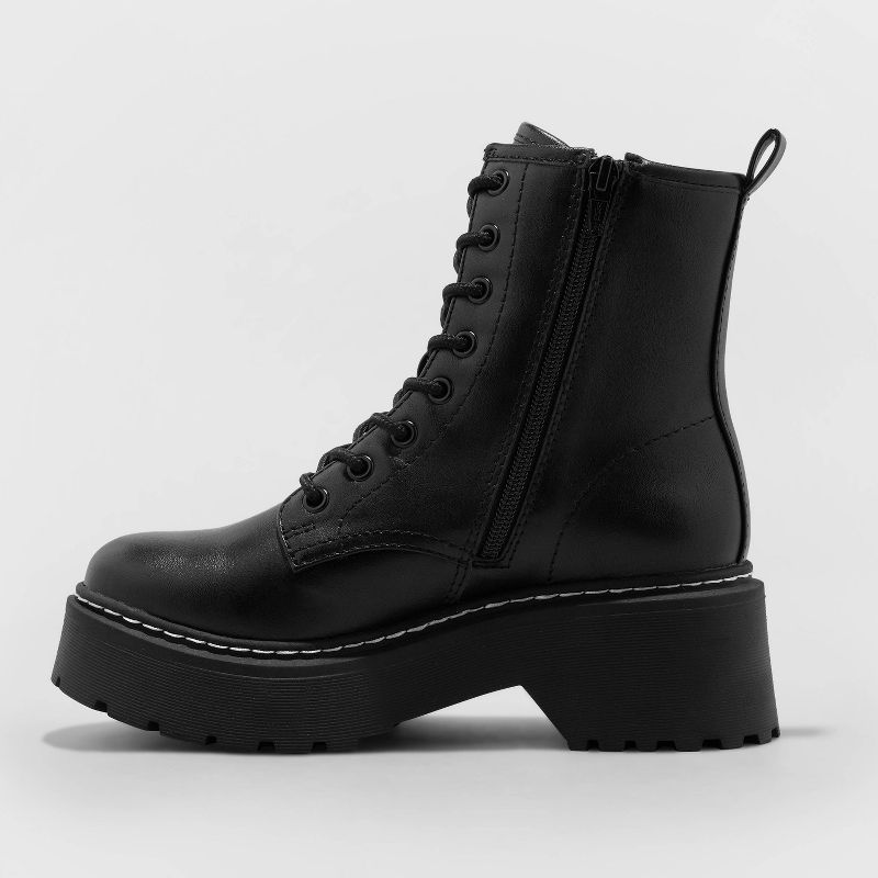 Women&#39;s Zea Combat Boots - Wild Fable&#8482; Black, 3 of 12