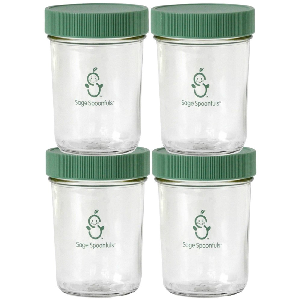 UPC 857992003348 product image for Sage Spoonfuls Glass Snack Jars 4pk Baby Food Storage Container - Clear - 8oz | upcitemdb.com