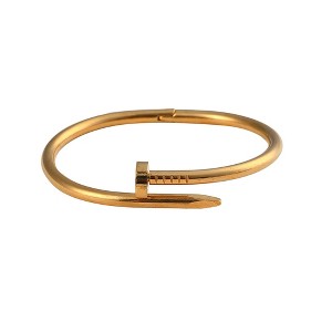 SOHI Women's California Gold The Screw Bangle Bracelet - 1 of 4