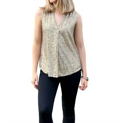 Women's SLEEVELESS SEQUIN TOP - Hannah & Gracie