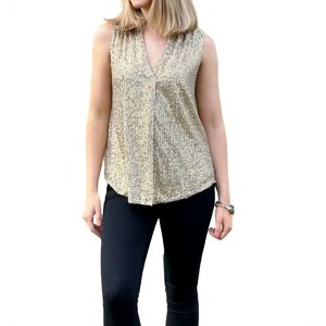 Women's SLEEVELESS SEQUIN TOP - Hannah & Gracie - 1 of 1