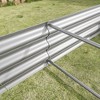 Lyngins 8x4x1ft Raised Garden Beds Outdoor, Galvanized Metal Planter, Open Bottom, Anti-Rust, Outdoor Planter Bed for Flowers,Vegetables, Herbs - 3 of 4