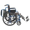Drive Medical Streak Wheelchair with Flip Back Desk Arms, Elevating Leg Rests - 20" Seat - Blue - image 3 of 4