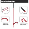 Acekool 61in Cant Hook Logging Tool with Adjustable Hook & Rubber Grip,Log Roller for Timber Firewood,19in Max Opening,Outdoor Garage Shop - 3 of 4
