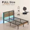 Greenstell Bed Frame with Headboard, Metal Platform Bed Frame with LED Lights & Charging Station - 4 of 4