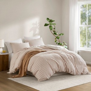 3 PCS Queen Duvet Set Terracotta - 1 of 4