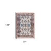 Ivory Brown And Orange Floral Area Rug - 3 of 4